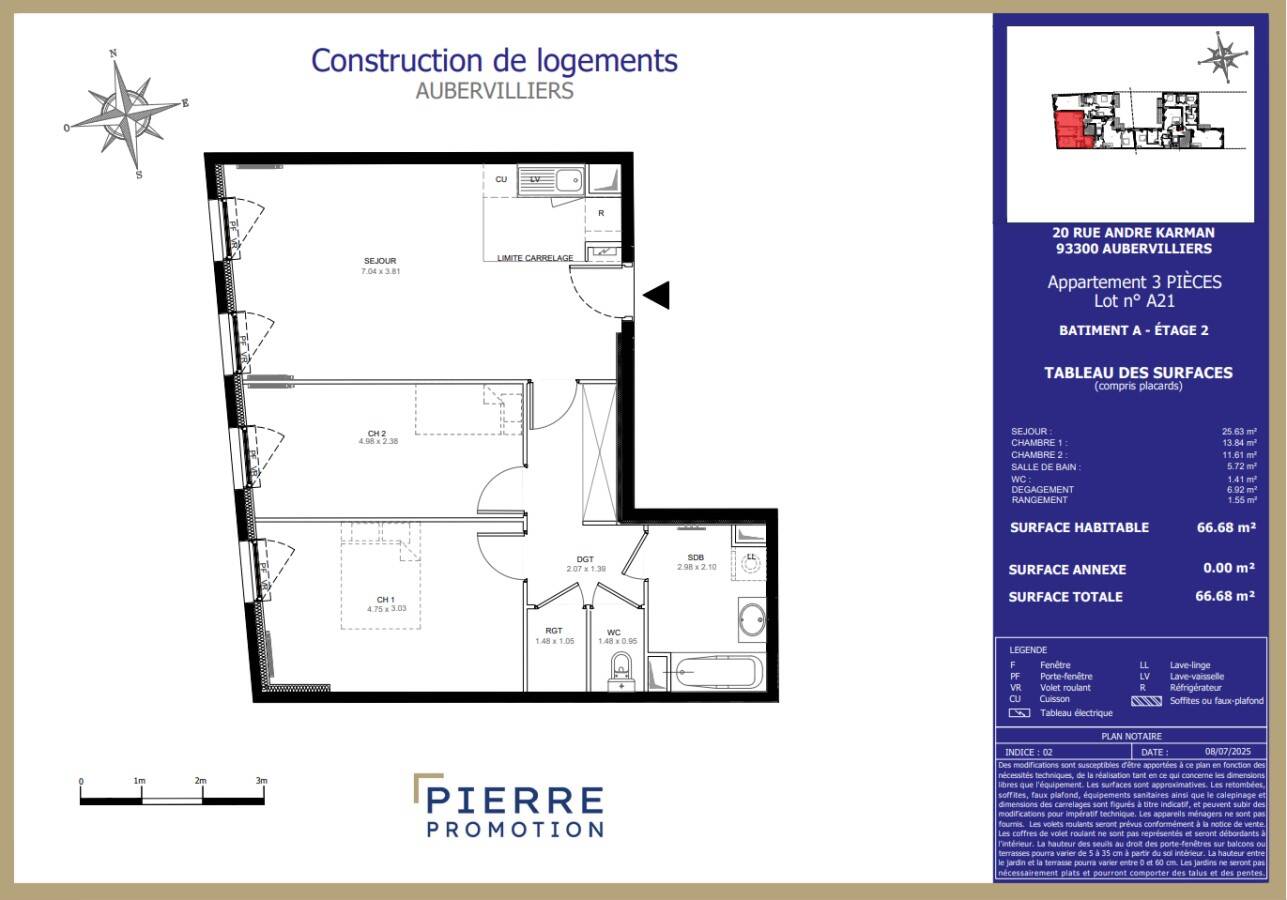 Maison à louer, 67m², AUBERVILLIERS