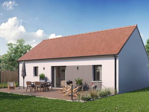 Terrain avec maison neuve à vendre 202 729 € 3 pièces 2 chambres 69 m² 965 m² de terrain Saint-Branchs 37320