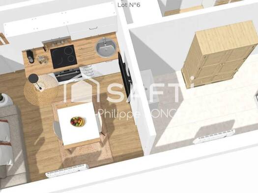 Appartement à vendre 73 400 € 1 pièce 18 m² RDC Fort-Mahon-Plage 80120