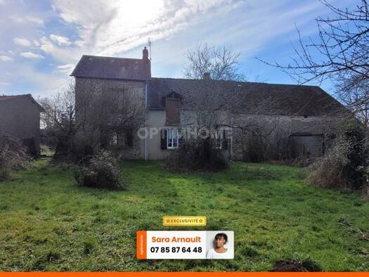 Maison à vendre 50 000 € 4 pièces 3 chambres 91 m² Mouhet 36170