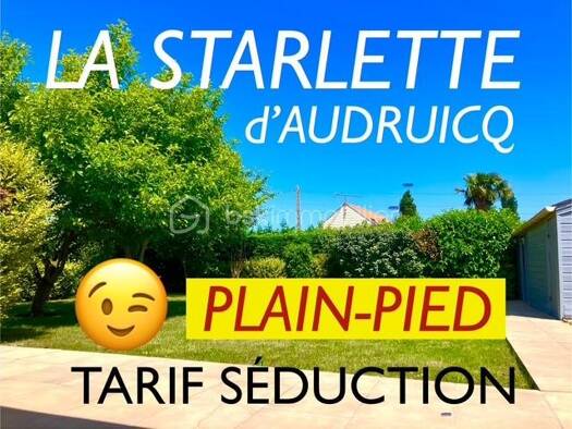 Maison de plain-pied à vendre 239 900 € 5 pièces 3 chambres 129 m² 570 m² de terrain Audruicq 62370