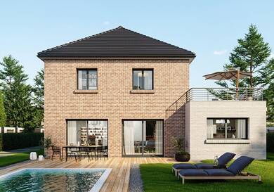 Terrain avec maison neuve à vendre 410 000 € 7 pièces 5 chambres 160 m² 389 m² de terrain Haute Loge-Tissage-Chapelle Vandamme-Rocher Hazebrouck 59190