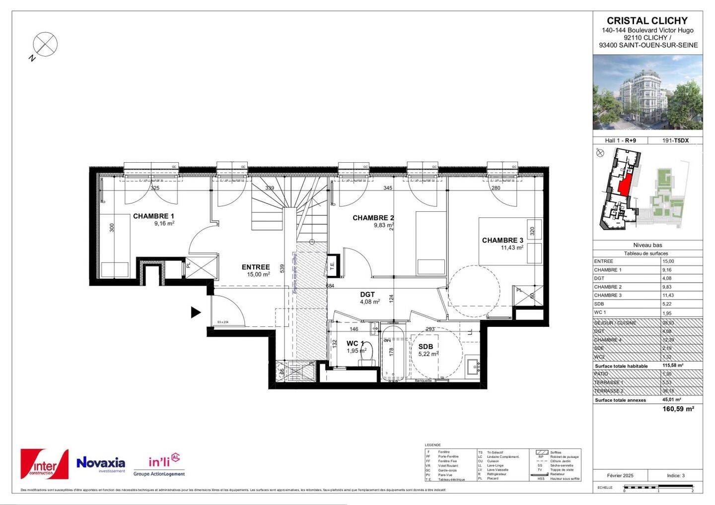 Maison à louer, 116m², CLICHY