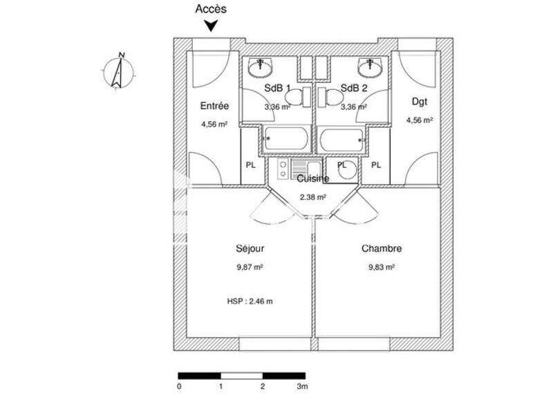 Maison à louer, 38m², RAMONVILLE SAINT AGNE