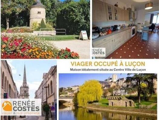 Maison en viager occupé Bouquet 45 750 € 3 pièces 2 chambres 63 m² 365 m² de terrain Ouest Luçon 85400