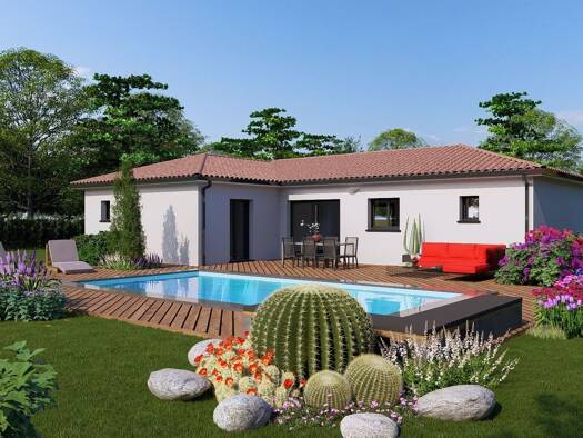 Terrain avec maison neuve à vendre 242 045 € 4 pièces 3 chambres 100 m² 1 200 m² de terrain Loupiac 81800