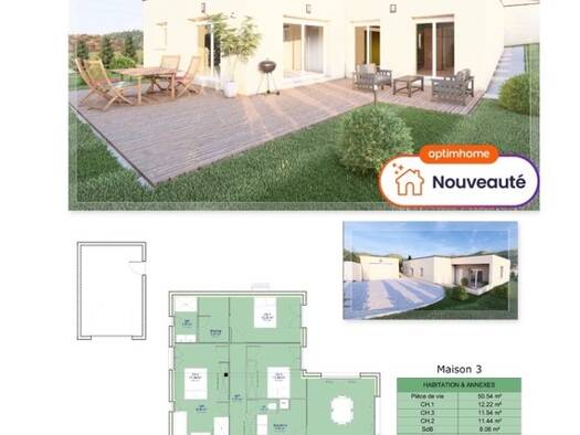 Terrain constructible viabilisé à vendre 81 000 € 345 m² de terrain La Pradelle Pont-du-Château 63430