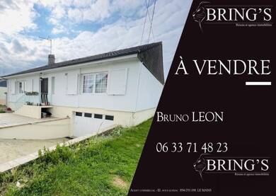 Maison de plain-pied à vendre 130 000 € 4 pièces 3 chambres 81,9 m² 607 m² de terrain Alençon 61000