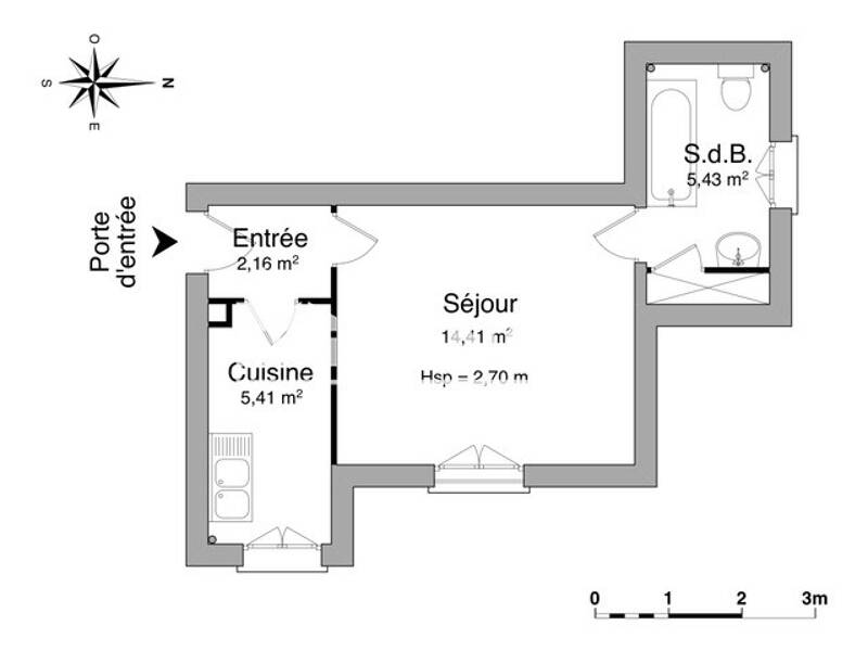 Maison à louer, 27m², PARIS 14E