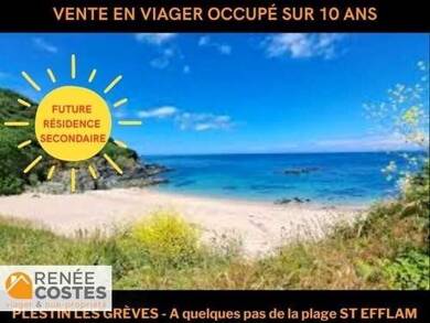 Maison en viager occupé Bouquet 37 100 € 3 pièces 1 chambre 61 m² 210 m² de terrain Plestin les Greves 22310