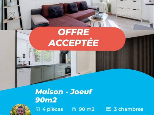 Maison à vendre 150 000 € 4 pièces 3 chambres 90 m² 270 m² de terrain Jœuf 54240