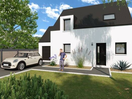 Terrain avec maison neuve à vendre 315 000 € 5 pièces 3 chambres 103 m² 336 m² de terrain Nord Châteaugiron 35410