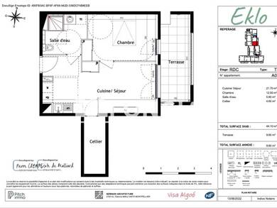 Appartement à louer 673 € 2 pièces 1 chambre 44,1 m² RDC Courbessac Nîmes 30000