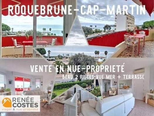 Appartement en viager occupé Bouquet 168 960 € 2 pièces 1 chambre 58 m² Étage 2/4 Carnoles Roquebrune Cap Martin 06190