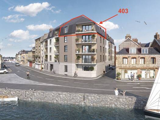 Duplex à vendre - neuf 525 000 € 5 pièces 3 chambres 114,3 m² dès le 31/12/2026 Le Pollet-Port de plaisance Jehan Ango Dieppe 76200