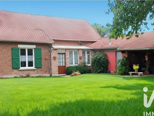 Maison de plain-pied à vendre 174 000 € 4 pièces 2 chambres 101 m² 1 481 m² de terrain Roiglise 80700