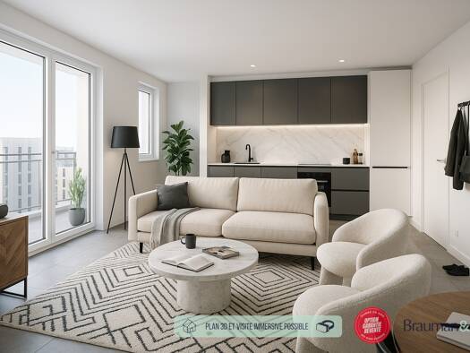 Appartement à vendre - neuf 485 000 € 3 pièces 2 chambres 66 m² 4ème étage Musée-Village Lattes 34970