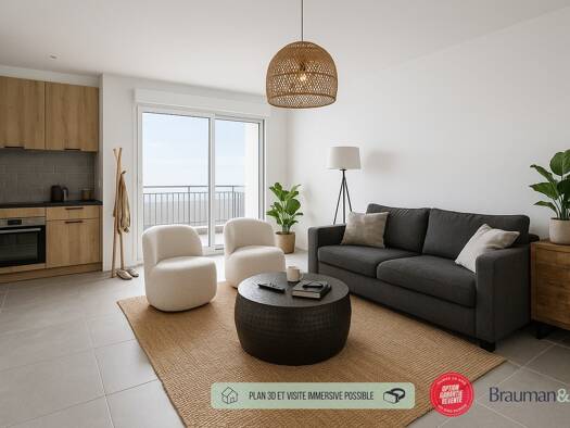 Appartement à vendre 329 000 € 3 pièces 2 chambres 68 m² 1er étage Saint Aygulf Fréjus 83600