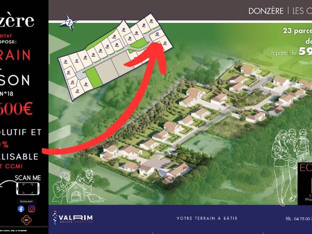 Terrain avec maison neuve à vendre 192 600 € 5 pièces 2 chambres 67 m² 404 m² de terrain Donzère 26290