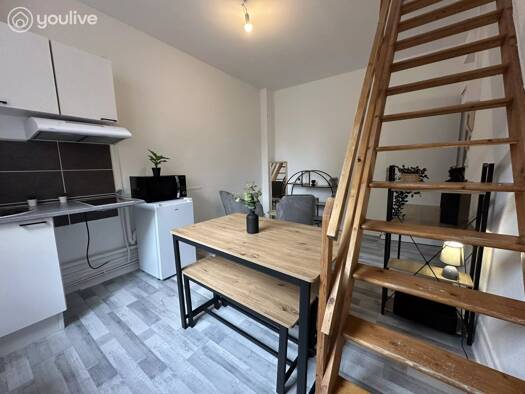 Duplex à louer 440 € 2 pièces 19,9 m² 1er étage dès le 01/05/2026 Faubourg d'Isle-Neuville Saint-Quentin 02100