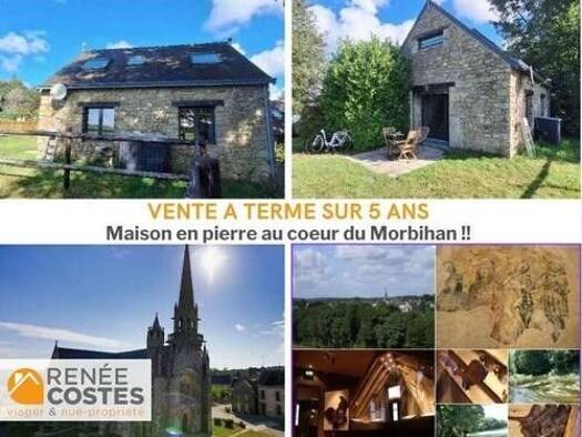 Maison en viager occupé Bouquet 14 200 € 3 pièces 2 chambres 46 m² 250 m² de terrain Kernascléden 56540