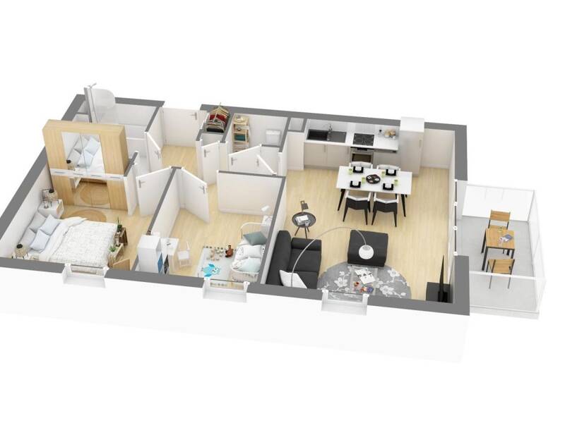 Maison à louer, 60m², MALAUNAY