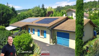 Maison de plain-pied à vendre 320 000 € 5 pièces 3 chambres 114 m² 850 m² de terrain Les Ocoteaux Saint-Marcellin 38160