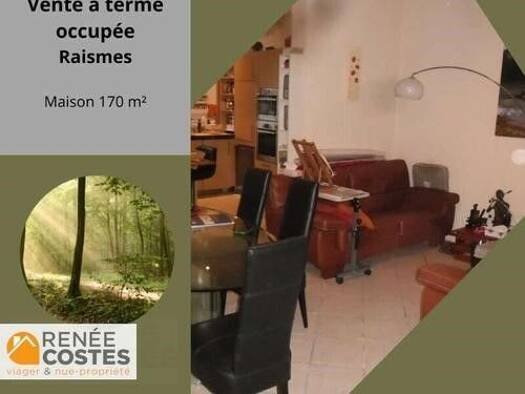 Maison en viager occupé Bouquet 58 920 € 5 pièces 3 chambres 170 m² 240 m² de terrain Centre Raismes 59590