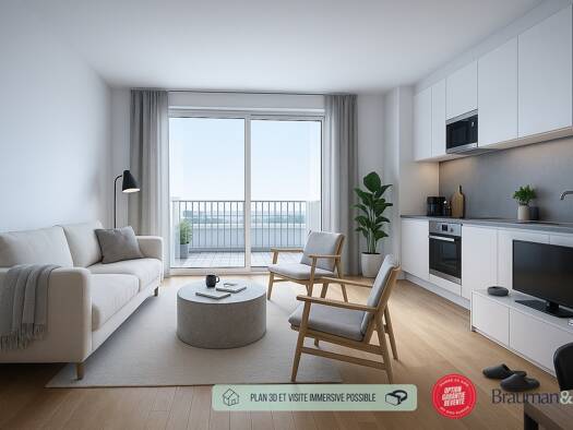 Appartement à vendre - neuf 195 640 € 1 pièce 35 m² 1er étage Ville Nouvelle-Centre Est Noisiel 77186