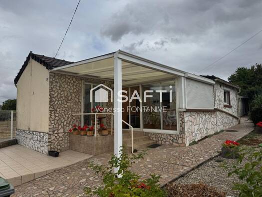Maison de plain-pied à vendre 123 000 € 3 pièces 2 chambres 90 m² 1 130 m² de terrain Flaucourt 80200