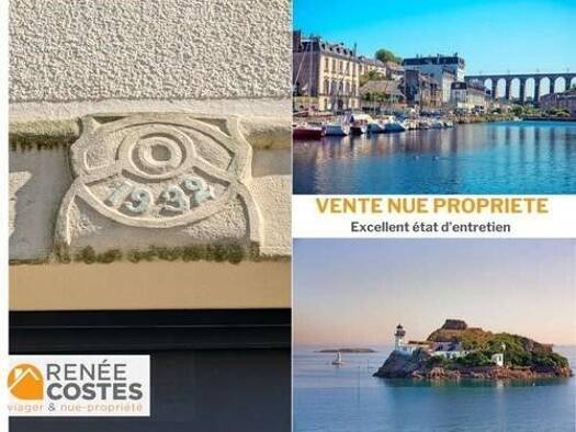 Maison en viager occupé Bouquet 54 171 € 3 pièces 2 chambres 63 m² 166 m² de terrain Ploujean Morlaix 29600