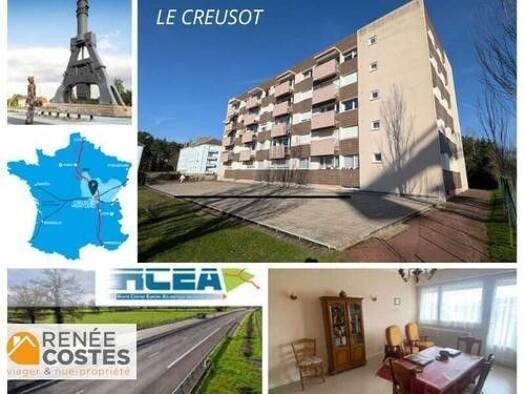 Appartement en viager occupé Bouquet 28 220 € 3 pièces 2 chambres 76 m² Étage 3/4 Foch Le Creusot 71200