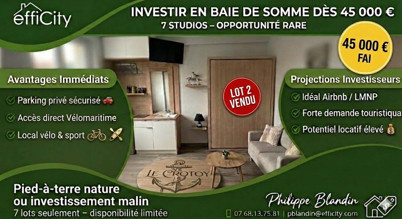 Maison à vendre, 15m², LE CROTOY