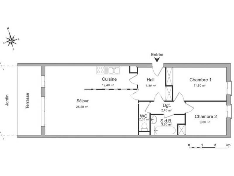 Maison à louer, 73m², VENELLES