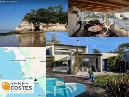 Maison en viager occupé Bouquet 242 700 € 5 pièces 2 chambres 180 m² 1 050 m² de terrain Meschers-sur-Gironde 17132