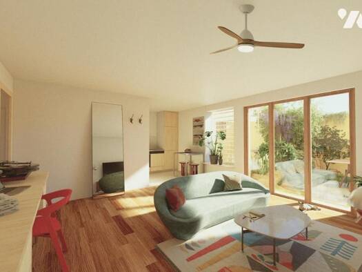 Appartement à vendre - Première occupation 370 000 € 2 pièces 1 chambre 53,7 m² RDC Chartrons Bordeaux 33000