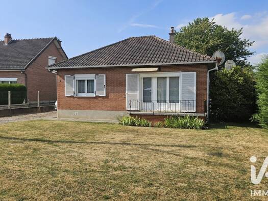 Maison de plain-pied à vendre 195 000 € 4 pièces 3 chambres 88 m² 1 069 m² de terrain Ribemont-sur-Ancre 80800