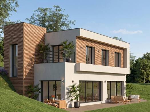 Terrain avec maison neuve à vendre 699 000 € 5 pièces 4 chambres 130 m² 1 497 m² de terrain Chaponnay 69970