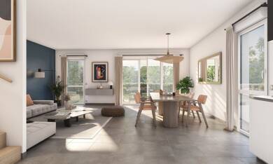 Duplex à vendre - Neuf 352 500 € 4 pièces 3 chambres 120 m² Dernier étage, Étage 2/2 Lully 74890