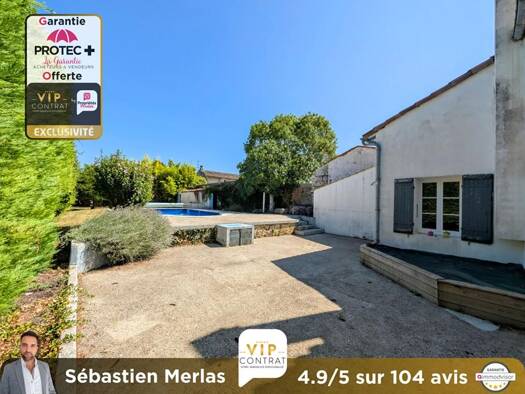 Maison à vendre 295 000 € 9 pièces 7 chambres 264 m² 1 422 m² de terrain Saint-Sever-de-Saintonge 17800