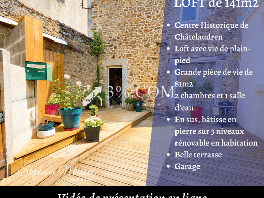 Maison à vendre 267 800 € 3 pièces 2 chambres 141 m² Châtelaudren-Plouagat 22170