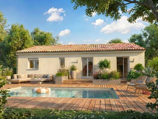 Terrain avec maison neuve à vendre 335 000 € 4 pièces 3 chambres 90 m² 570 m² de terrain Ouest Biganos 33380