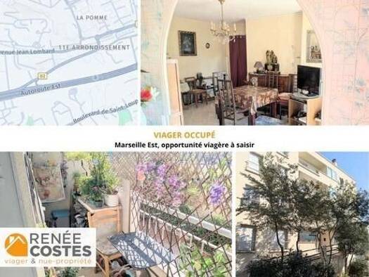 Appartement en viager occupé Bouquet 38 702 € 4 pièces 2 chambres 66 m² Étage 1/4 Marseille 11ème 13011