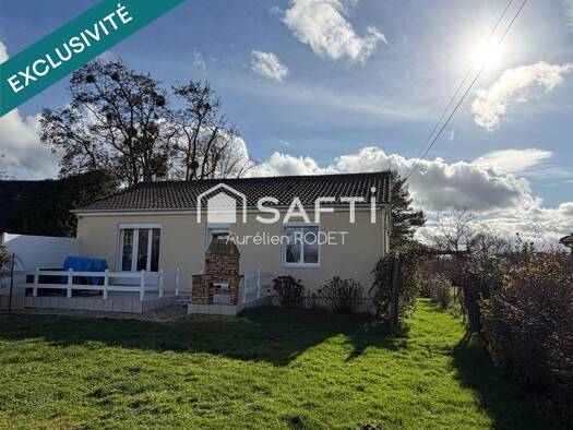 Maison de plain-pied à vendre 129 000 € 3 pièces 2 chambres 77 m² 966 m² de terrain Saint-Florentin 36150