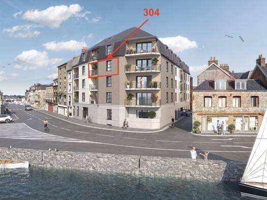 Appartement à vendre - neuf 215 000 € 2 pièces 1 chambre 47,5 m² dès le 31/12/2026 Le Pollet-Port de plaisance Jehan Ango Dieppe 76200