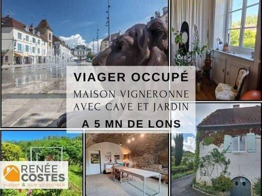 Maison en viager occupé Bouquet 40 425 € 3 pièces 2 chambres 121 m² 446 m² de terrain Val du Solvan Lons-le-Saunier 39000