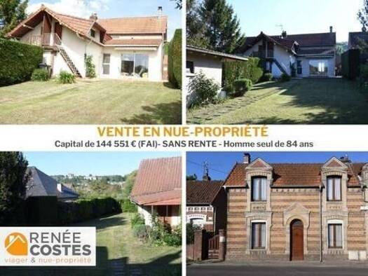 Maison en viager occupé Bouquet 144 551 € 4 pièces 2 chambres 88 m² 1 009 m² de terrain Arques-la-Bataille 76880