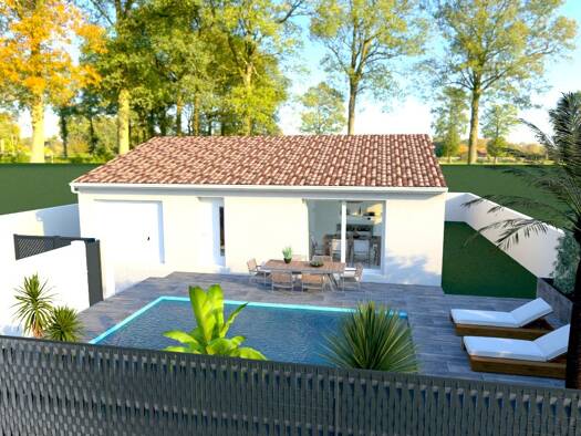 Terrain avec maison neuve à vendre 253 500 € 3 pièces 2 chambres 85 m² 371 m² de terrain Corneilhan 34490