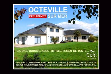 Maison de plain-pied à vendre 885 000 € 10 pièces 7 chambres 277 m² 2 000 m² de terrain Octeville sur Mer 76930