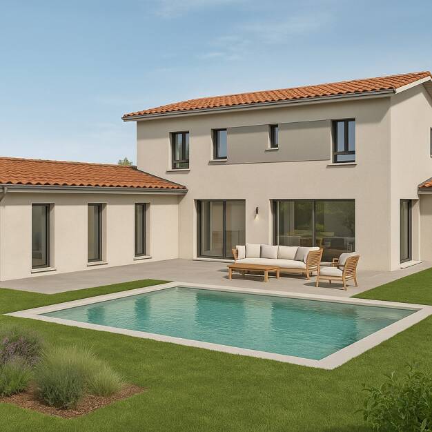 Terrain avec maison neuve à vendre 613 000 € Saint-André-de-Corcy 01390
